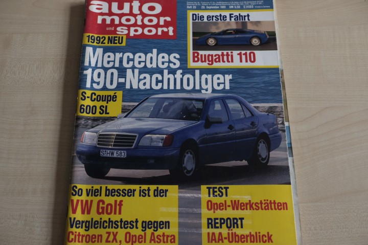 Deckblatt Auto Motor und Sport (20/1991)